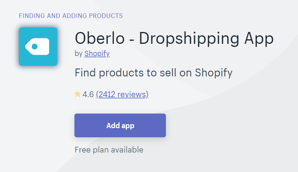Oberlo dropshipping
